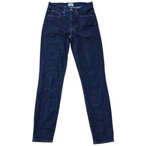 Dark Wash J. CREW Jeans 9" Toothpick Size 27 Hi Rise Crop Stretch Skinny Denim